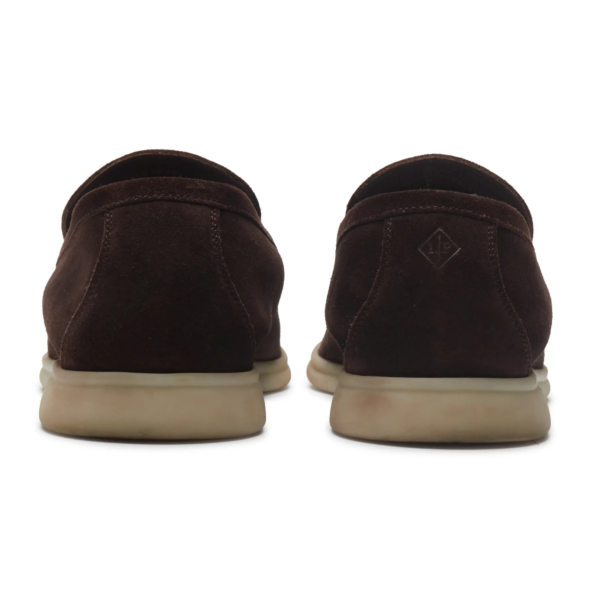 Back View of Preloved - Loro Piana Summer Walk Suede Chocolate Loafers Fae8124_h026